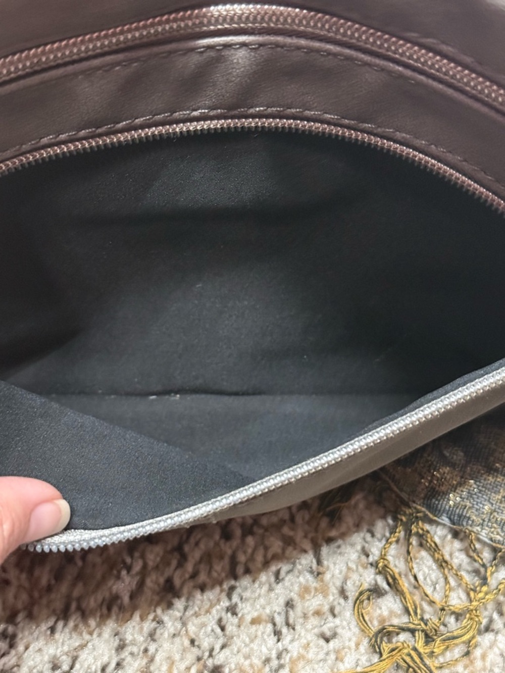 Relic Gray Suede Crossbody with Dual Front Zips - Picture 6 of 9